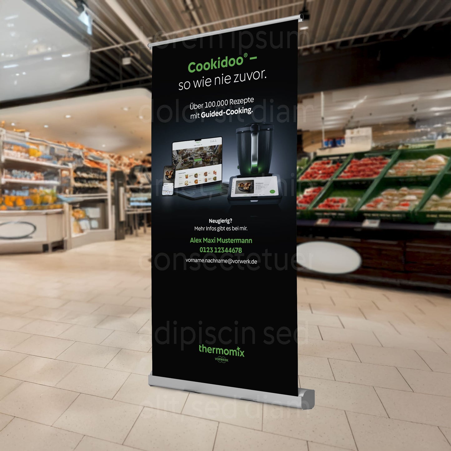 RollUp Cookidoo personalisiert 100x200cm