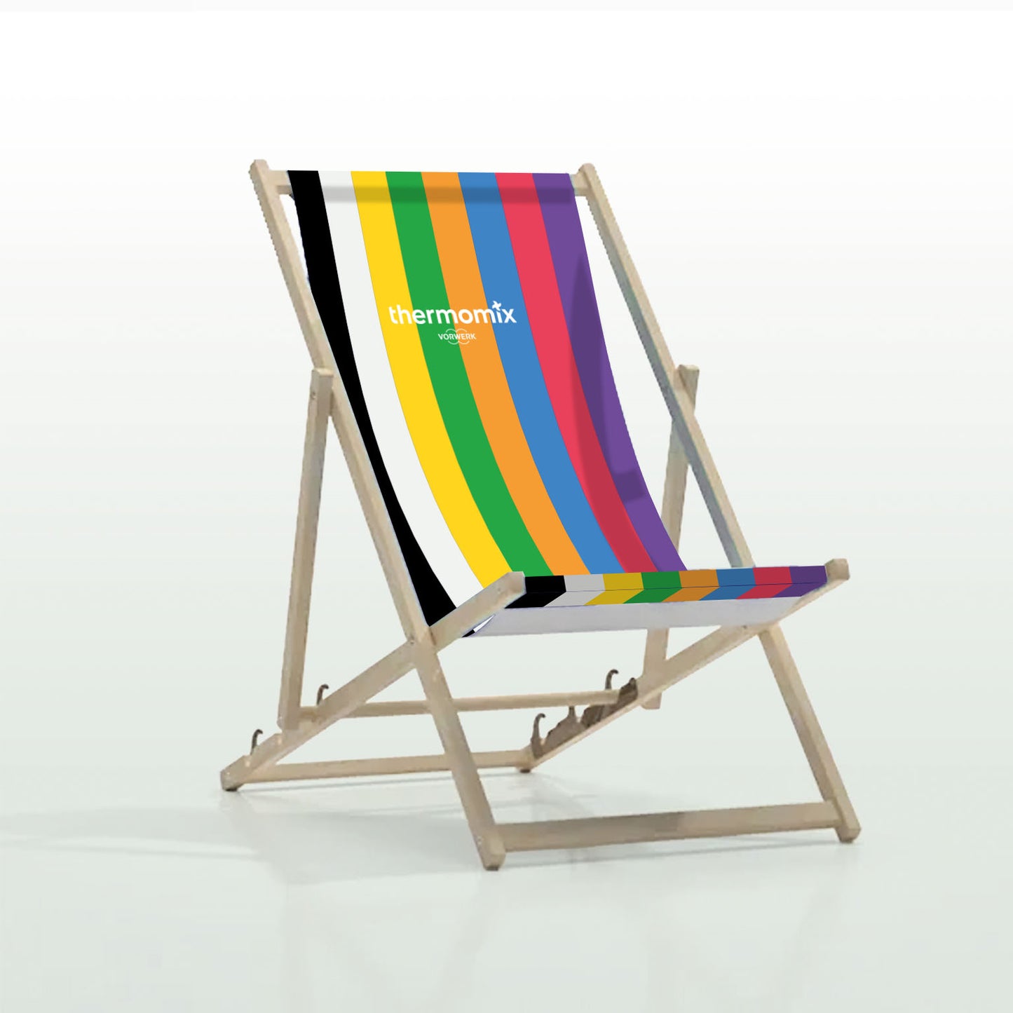Liegestuhl Streifen bunt