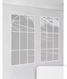 Seitenwand Blanco mit 2 Fenstern für Pavillon Budget 3x3m
