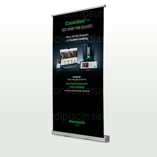 Austauschdruck RollUp Cookidoo personalisiert 100x200cm