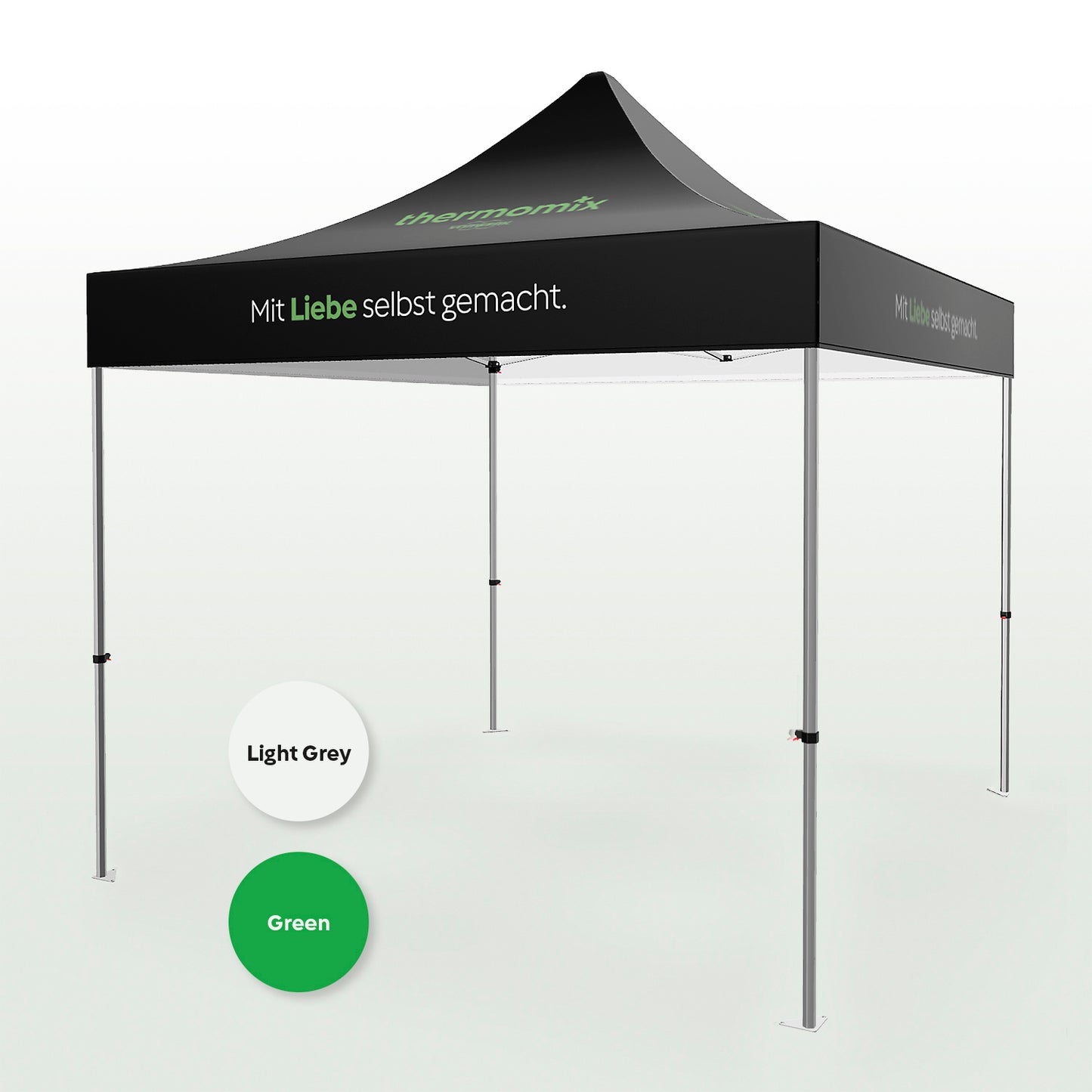 Pavillon 3x3 - Liebe & TM Logo