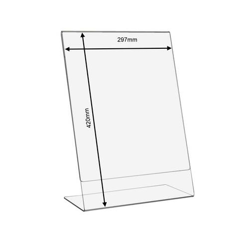DIN A3 L-Ständer im Hochformat aus Acrylglas