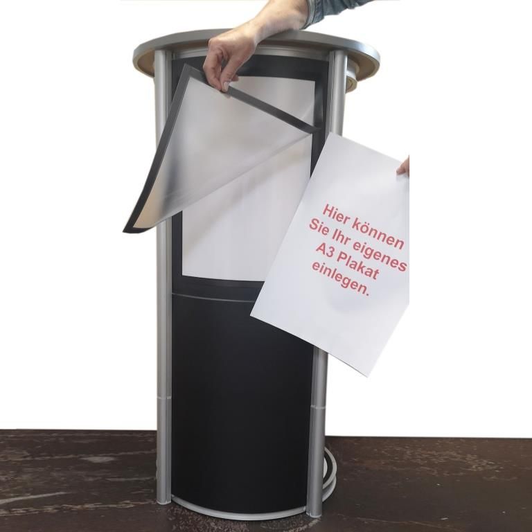 Einzelpanel schwarz mit A3 Poster-Wechselrahmen